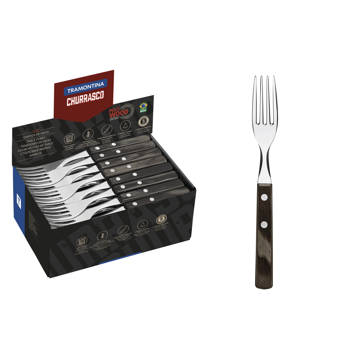 Tenedor y cuchillo sierrita